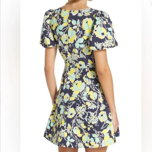 Tanya Taylor Madeline Dress, Blue - multicolour print, Size 0 - Picture 7 of 11